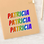 [ Thumbnail: First Name "Patricia" W/ Fun Rainbow Coloring Sticker ]