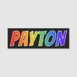[ Thumbnail: First Name "Payton": Fun Rainbow Coloring Name Tag ]