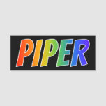 [ Thumbnail: First Name "Piper": Fun Rainbow Coloring Name Tag ]
