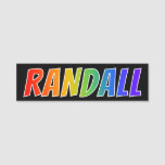 [ Thumbnail: First Name "Randall": Fun Rainbow Coloring Name Tag ]