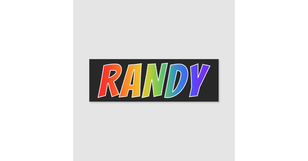 Randy Name Sticker First Name