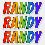 [ Thumbnail: First Name "Randy" W/ Fun Rainbow Coloring Sticker ]