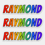 [ Thumbnail: First Name "Raymond" W/ Fun Rainbow Coloring Sticker ]