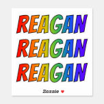 [ Thumbnail: First Name "Reagan" W/ Fun Rainbow Coloring Sticker ]