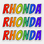[ Thumbnail: First Name "Rhonda" W/ Fun Rainbow Coloring Sticker ]