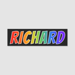 First Name "RICHARD": Fun Rainbow Coloring Tag