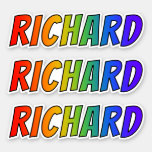 [ Thumbnail: First Name "Richard" W/ Fun Rainbow Coloring Sticker ]
