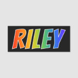 [ Thumbnail: First Name "Riley": Fun Rainbow Coloring Name Tag ]