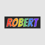 [ Thumbnail: First Name "Robert": Fun Rainbow Coloring Name Tag ]