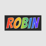 [ Thumbnail: First Name "Robin": Fun Rainbow Coloring Name Tag ]