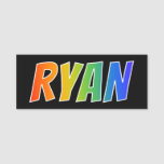 [ Thumbnail: First Name "Ryan": Fun Rainbow Coloring Name Tag ]