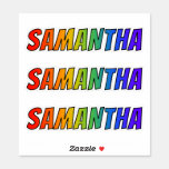 [ Thumbnail: First Name "Samantha" W/ Fun Rainbow Coloring Sticker ]