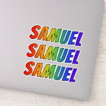 [ Thumbnail: First Name "Samuel" W/ Fun Rainbow Coloring Sticker ]