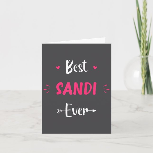 First Name Sandi Funny Quote Sandi  Card (Front)