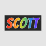 [ Thumbnail: First Name "Scott": Fun Rainbow Coloring Name Tag ]