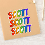 [ Thumbnail: First Name "Scott" W/ Fun Rainbow Coloring Sticker ]