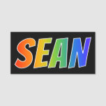 [ Thumbnail: First Name "Sean": Fun Rainbow Coloring Name Tag ]