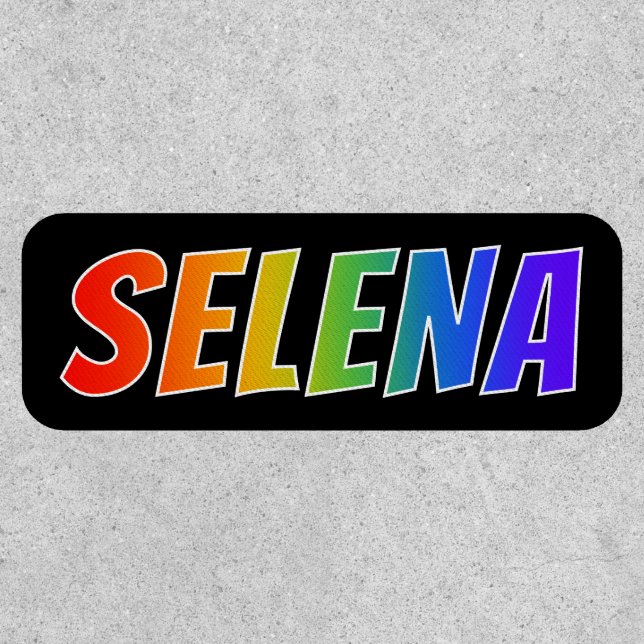 First Name "SELENA" ~ Fun Rainbow Coloring Patch (Front)