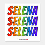 [ Thumbnail: First Name "Selena" W/ Fun Rainbow Coloring Sticker ]