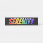 [ Thumbnail: First Name "Serenity": Fun Rainbow Coloring Desk Name Plate ]