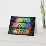 [ Thumbnail: First Name "Seth" Fun "Happy Birthday" Card ]