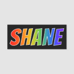 [ Thumbnail: First Name "Shane": Fun Rainbow Coloring Name Tag ]