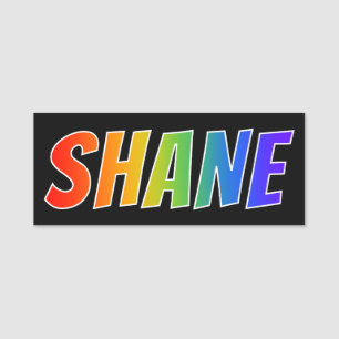 First Name "SHANE": Fun Rainbow Coloring Tag