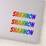 [ Thumbnail: First Name "Shannon" W/ Fun Rainbow Coloring Sticker ]