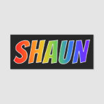 [ Thumbnail: First Name "Shaun": Fun Rainbow Coloring Name Tag ]