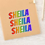 [ Thumbnail: First Name "Sheila" W/ Fun Rainbow Coloring Sticker ]