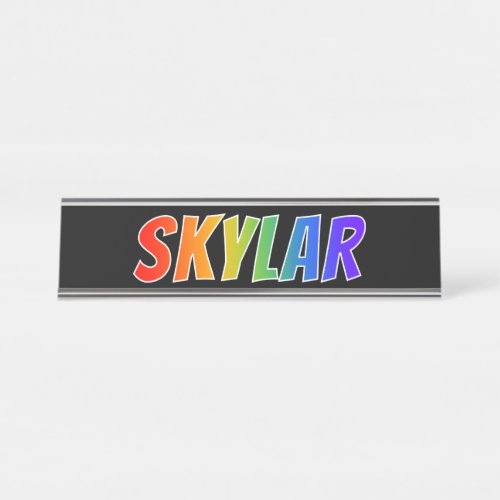 First Name SKYLAR Fun Rainbow Coloring Desk Name Plate