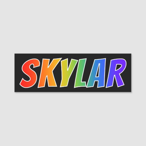 First Name SKYLAR Fun Rainbow Coloring Name Tag