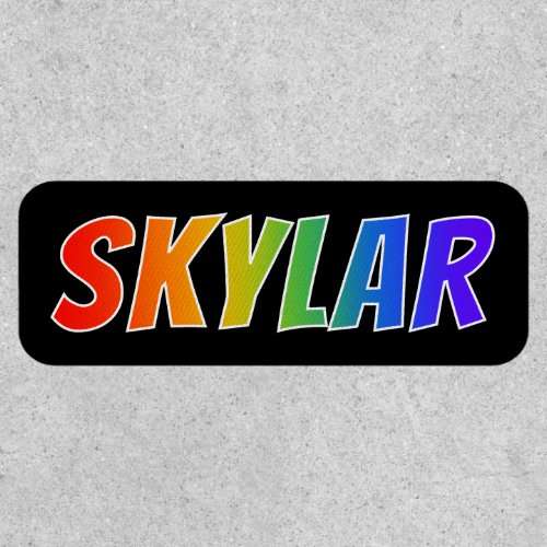 First Name SKYLAR  Fun Rainbow Coloring Patch