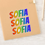 [ Thumbnail: First Name "Sofia" W/ Fun Rainbow Coloring Sticker ]