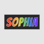 [ Thumbnail: First Name "Sophia": Fun Rainbow Coloring Name Tag ]