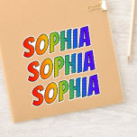 [ Thumbnail: First Name "Sophia" W/ Fun Rainbow Coloring Sticker ]
