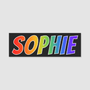 First Name "SOPHIE": Fun Rainbow Coloring Tag