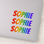 [ Thumbnail: First Name "Sophie" W/ Fun Rainbow Coloring Sticker ]