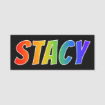 [ Thumbnail: First Name "Stacy": Fun Rainbow Coloring Name Tag ]