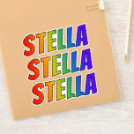 [ Thumbnail: First Name "Stella" W/ Fun Rainbow Coloring Sticker ]