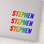 [ Thumbnail: First Name "Stephen" W/ Fun Rainbow Coloring Sticker ]