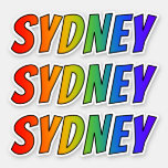 [ Thumbnail: First Name "Sydney" W/ Fun Rainbow Coloring Sticker ]