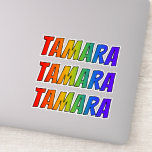 [ Thumbnail: First Name "Tamara" W/ Fun Rainbow Coloring Sticker ]