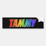 [ Thumbnail: First Name "Tammy": Fun Rainbow Coloring Bumper Sticker ]