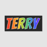 [ Thumbnail: First Name "Terry": Fun Rainbow Coloring Name Tag ]
