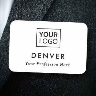 First name title custom logo white or any color tag