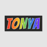 [ Thumbnail: First Name "Tonya": Fun Rainbow Coloring Name Tag ]