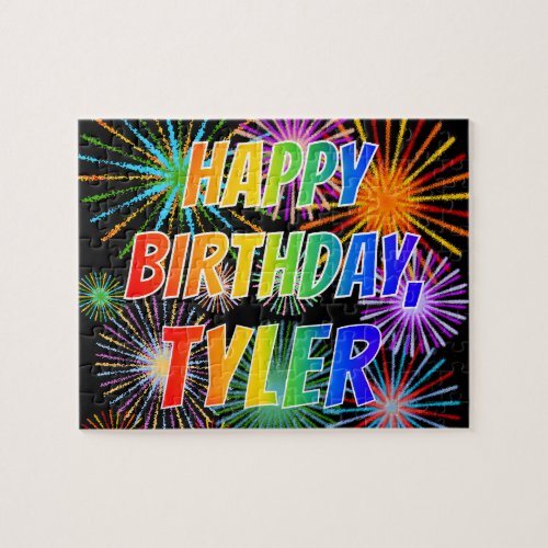 First Name TYLER Fun HAPPY BIRTHDAY Jigsaw Puzzle
