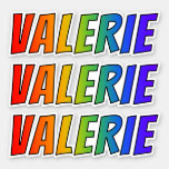[ Thumbnail: First Name "Valerie" W/ Fun Rainbow Coloring Sticker ]