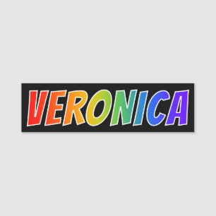 First Name "VERONICA": Fun Rainbow Coloring Tag
